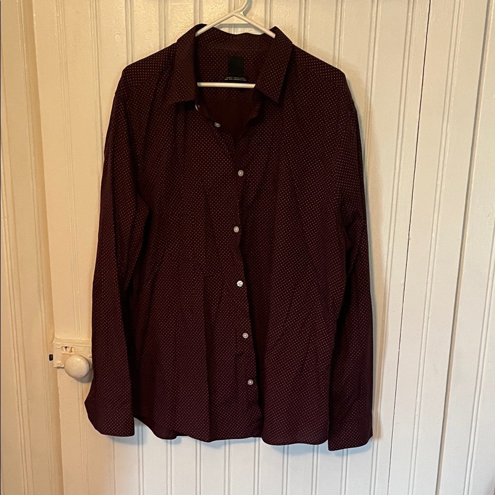 H&M Dark Red Polka Dot Shirt